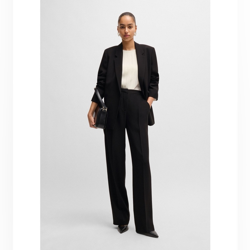 Hugo Boss Quality black dress pants size 6, straight leg